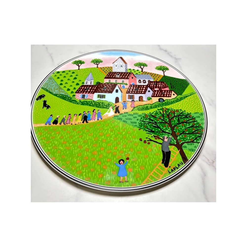Villeroy & Boc Naif Serving Plate Platter 11.5 inch Laplau Porcelain Germany
